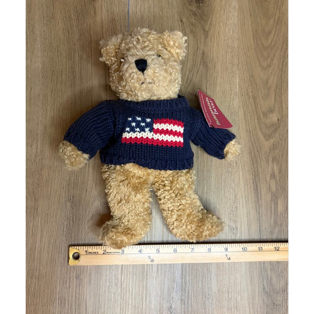 VTG 1990 The Limited Teddy Bear Plush Americana USA Flag Sweater Stuffed Animal - Picture 12 of 13